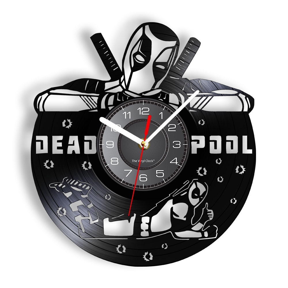 Home Cinema Room Accessories - Anti-hero Deadpool Inspired Wall Clock For