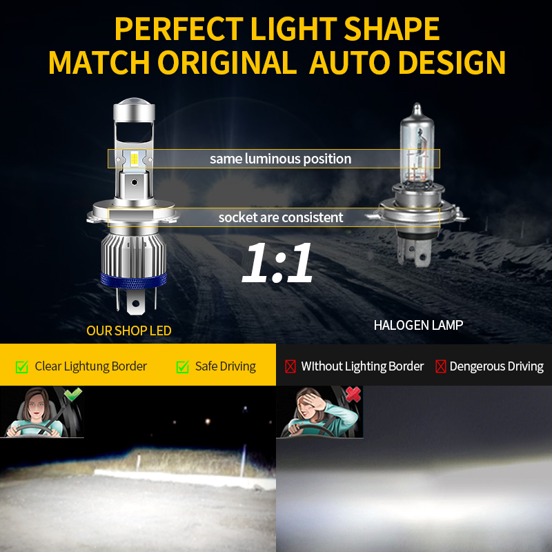 H4 HS1 LED Motorcycle Headligh - Home Cinema Projector recension och pris