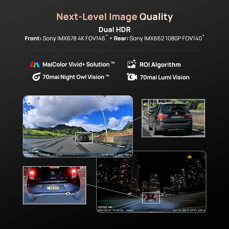 70mai Dash Cam A810S 4K HDR GP - Home Cinema Blu Ray Sony recension och pris