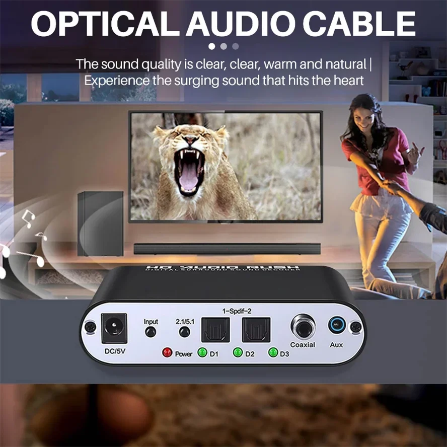 Digital to Analog 5.1 Audio De - Surround Sound Decoder recension och pris