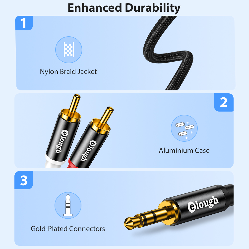 Elough RCA Cable AUX RCA Speak - Home Cinema Amplifier recension och pris