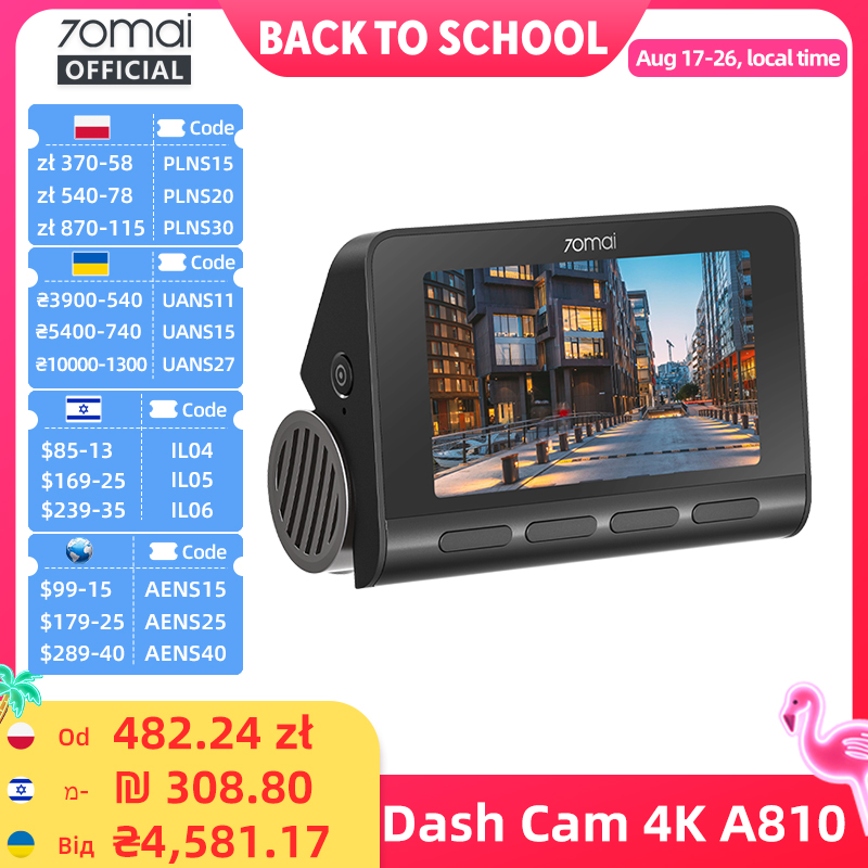70mai 4K Dash Cam A810 HDR Bui - Home Cinema Blu Ray Sony recension och pris