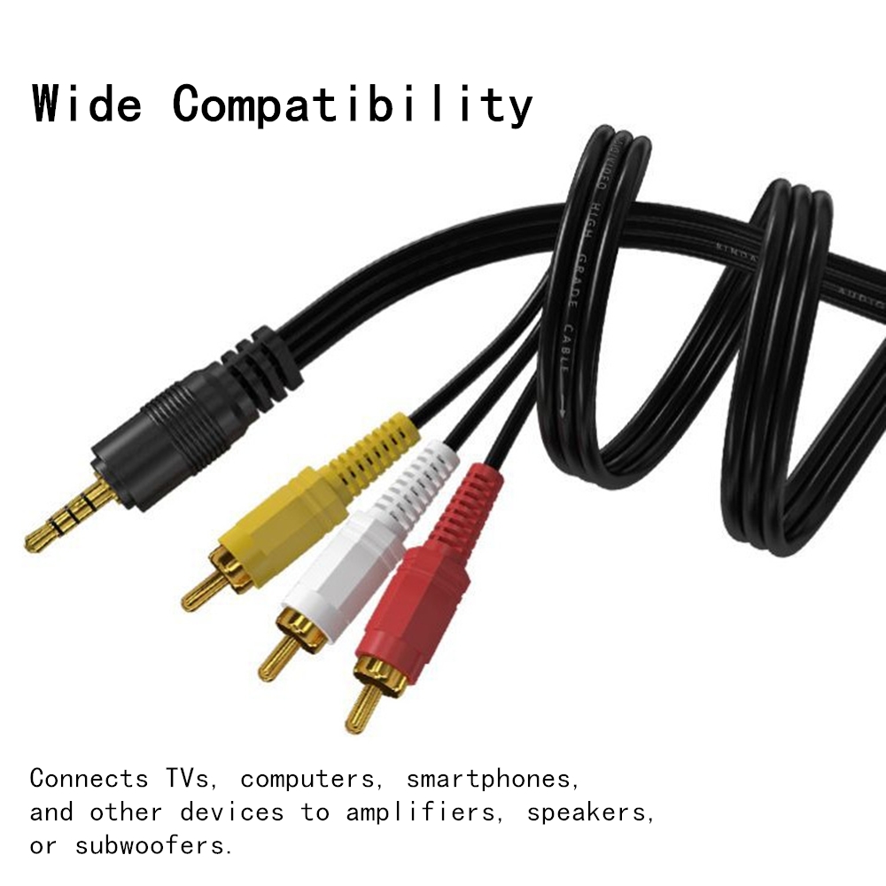 3.5mm to 3 RCA Audio Video Cab - Home Cinema Amplifier recension och pris