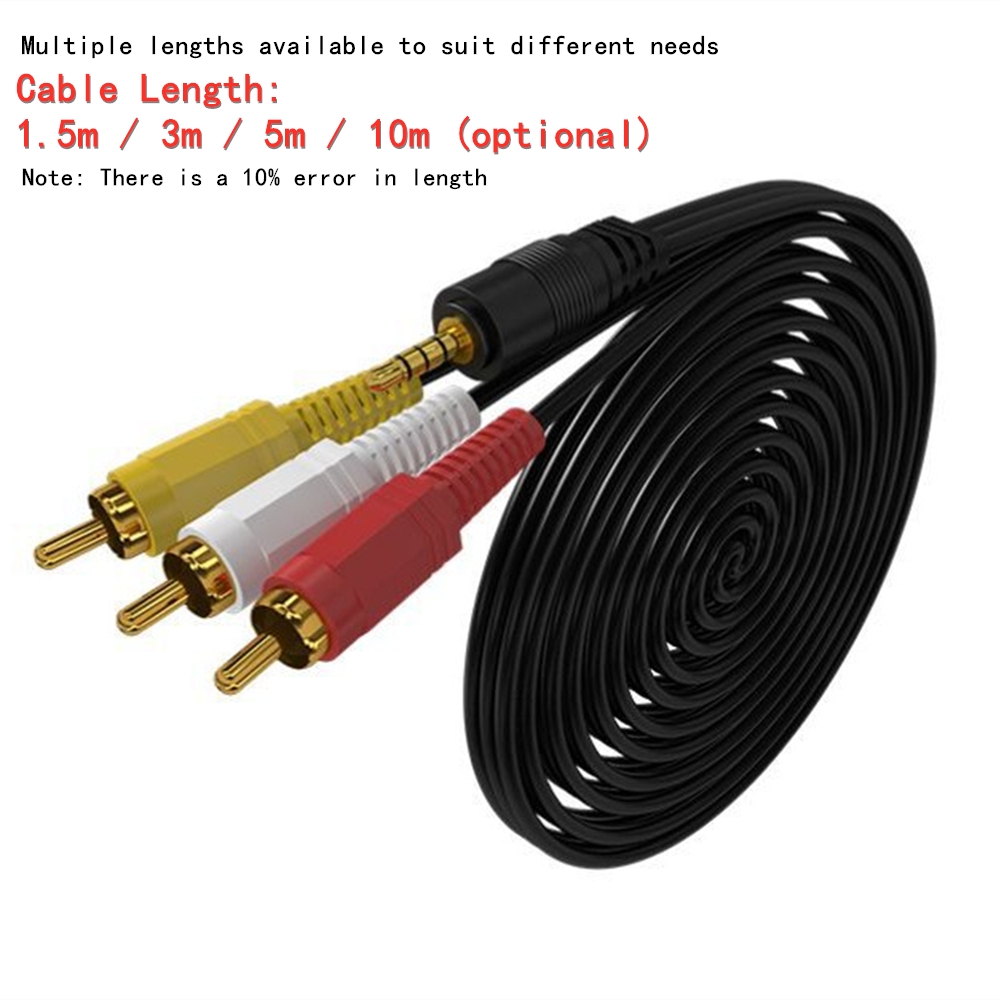 3.5mm to 3 RCA Audio Video Cab - Home Cinema Amplifier recension och pris