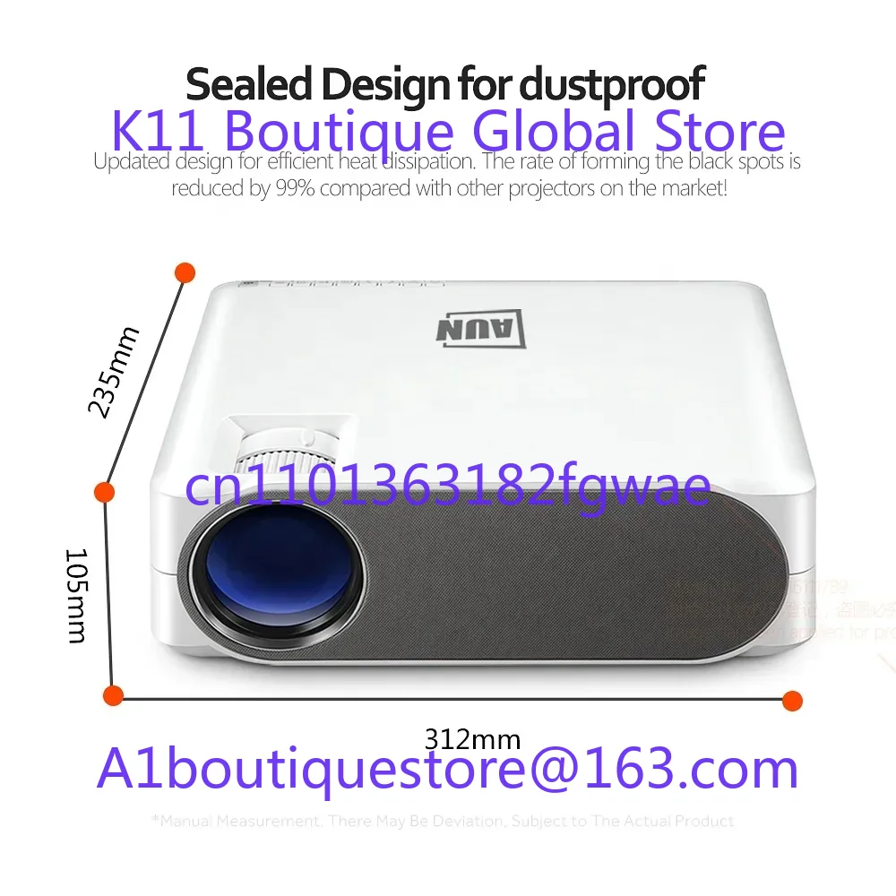 AUN Full HD Android Projector  - Home Cinema Diy recension och pris