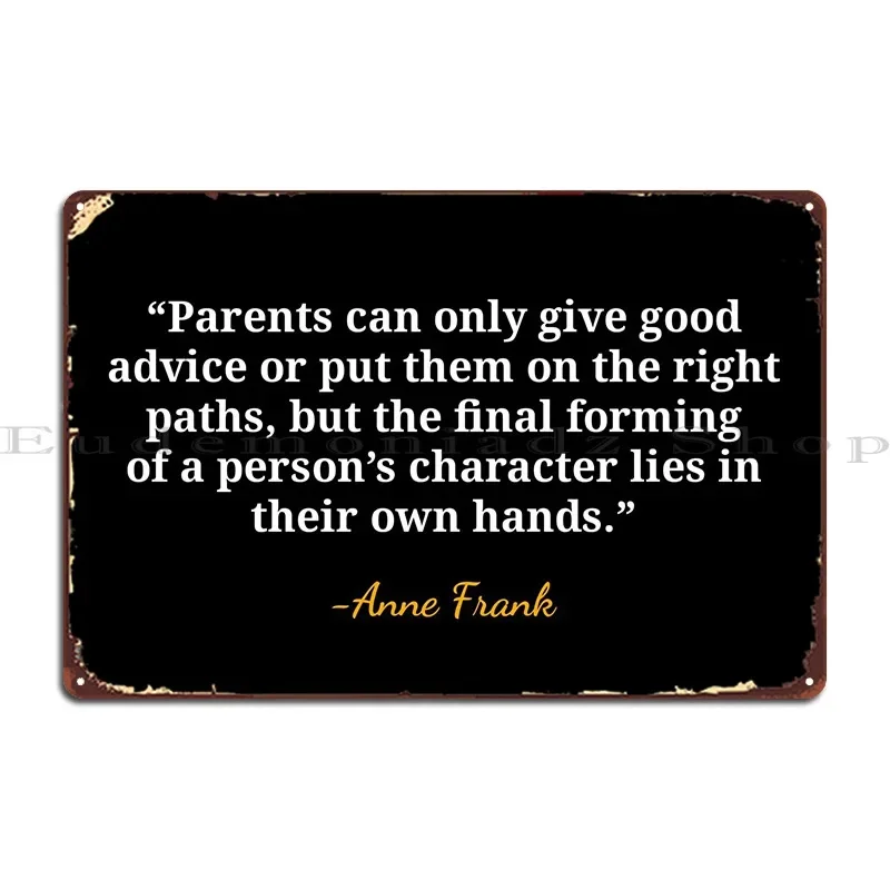 Anne Frank Quote Metal Plaque  - Home Cinema Quotes recension och pris