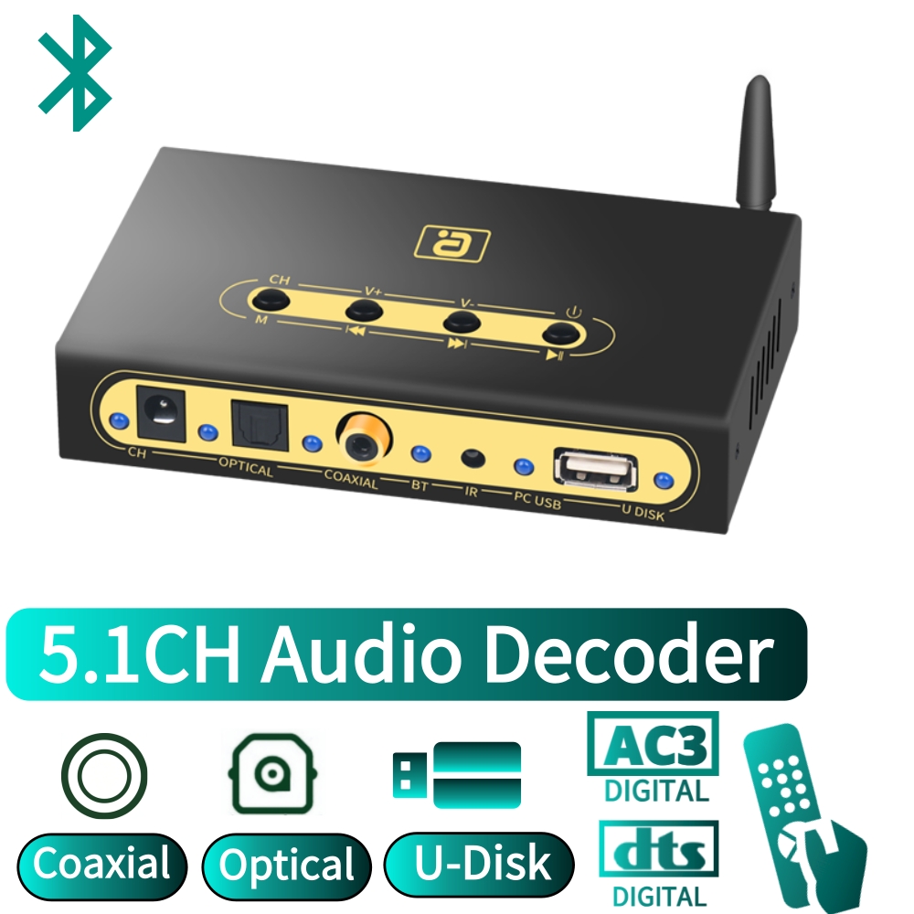 DA720 5.1CH Audio Decoder Blue - Surround Sound Decoder recension och pris