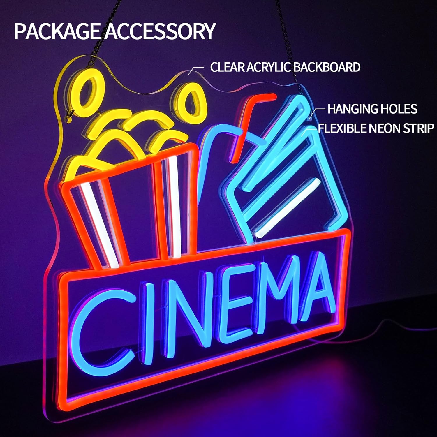 Cinema Neon Sign USB Powered L - Home Cinema Ultimea recension och pris