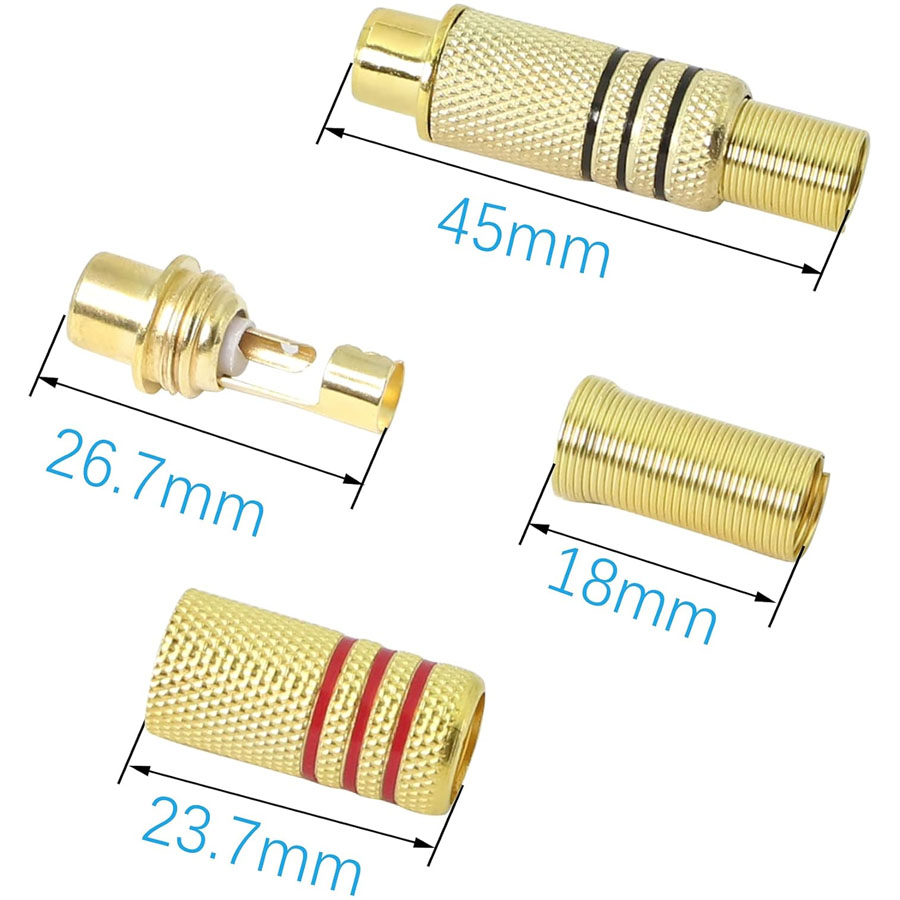 4PCS RCA Plug Gold Plated Sold - Home Cinema Amplifier recension och pris