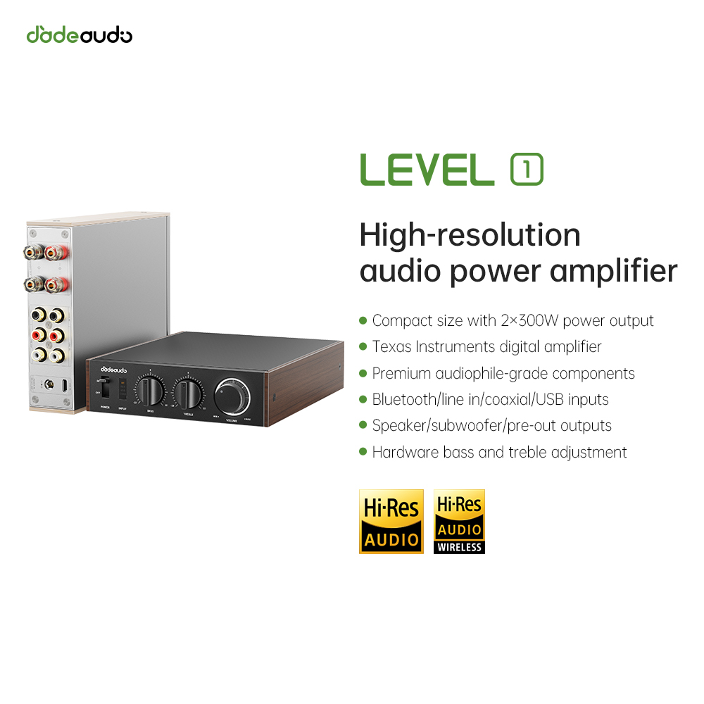 JadeAudio Level 1 Desktop HiFi - Home Cinema Amplifier recension och pris